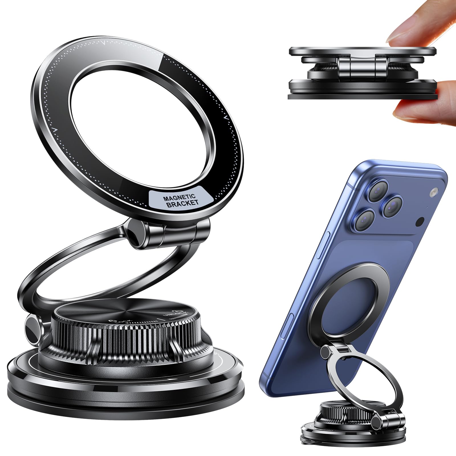 Car Vacuum - Upgraded Vacuum Magnetic Car Phone Holder