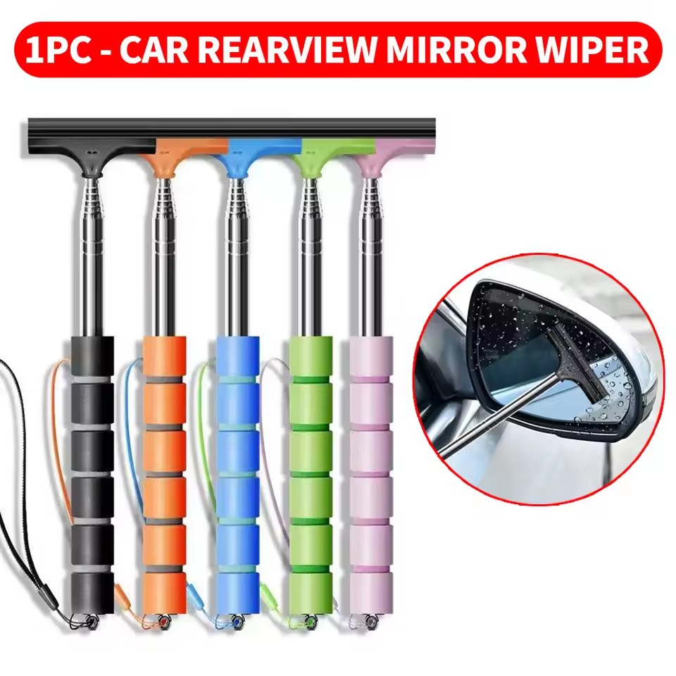 Car Wiper - Rearview Mirror Windscreen Wiper Retractable Portable