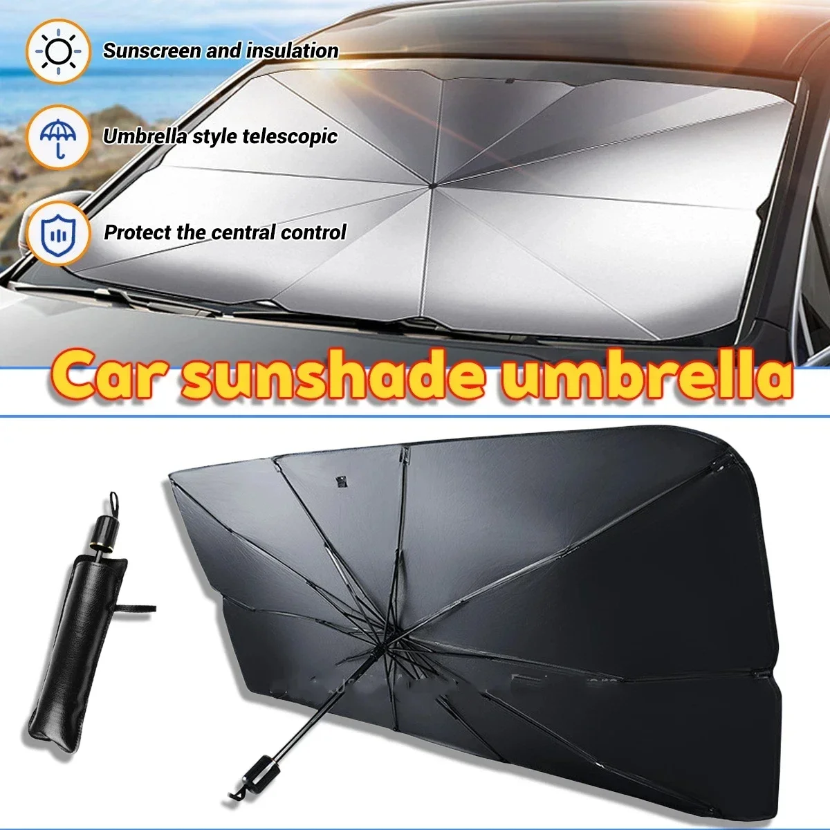 Car Umbrella Sunshade Windshie - Windshield Sun Shade 评论和价格