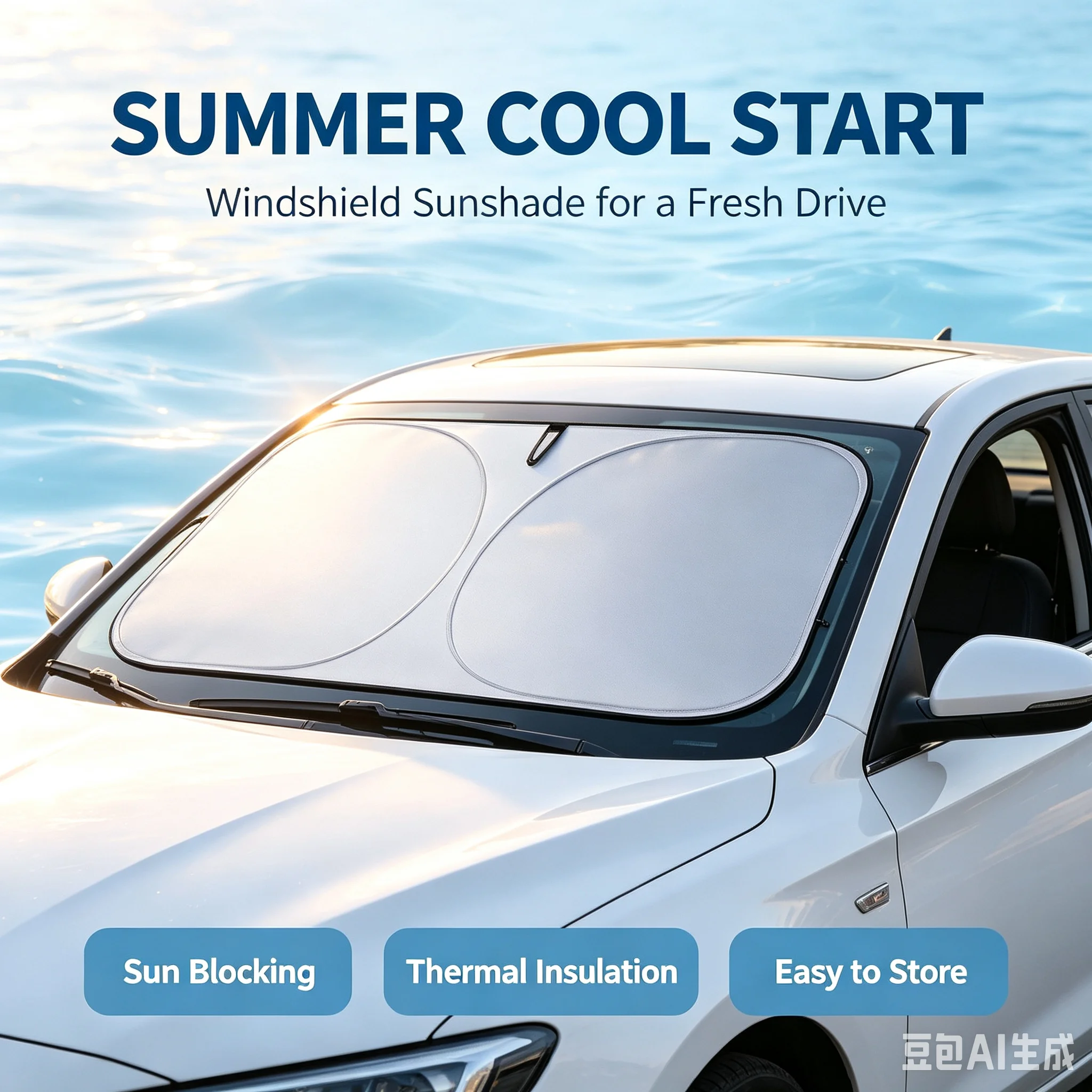 Car Windshield Sun Visor Folda - Windshield Sun Shade 评论和价格