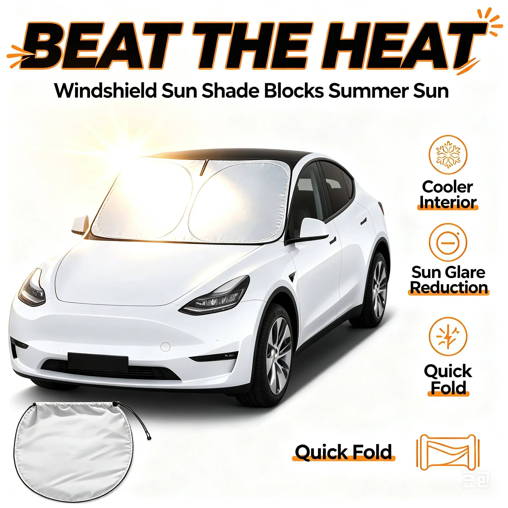 Car Windshield Sun Visor Folda - Windshield Sun Shade 评论和价格