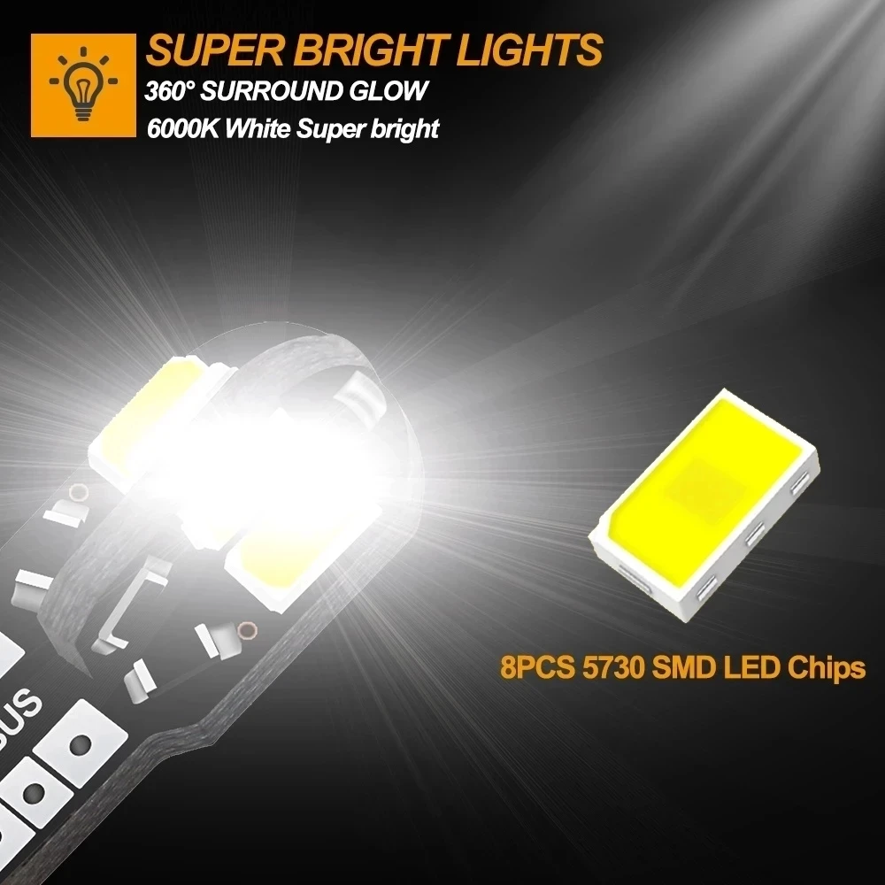 20/10PCS Car Interior Bulb W5W - Car Led Light 评论和价格