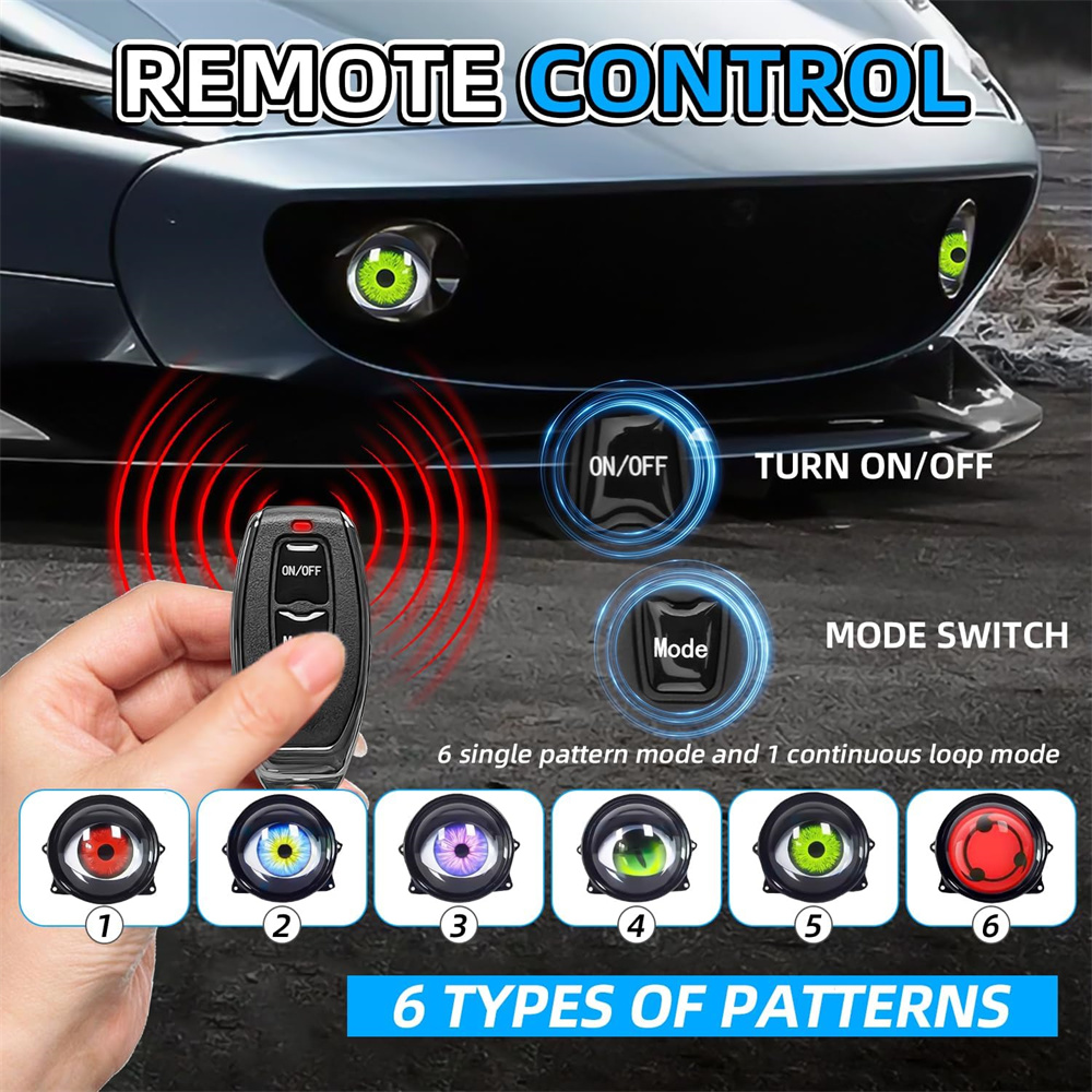  6-Mode Led Dynamic Devil Eye - Car Led Light 评论和价格