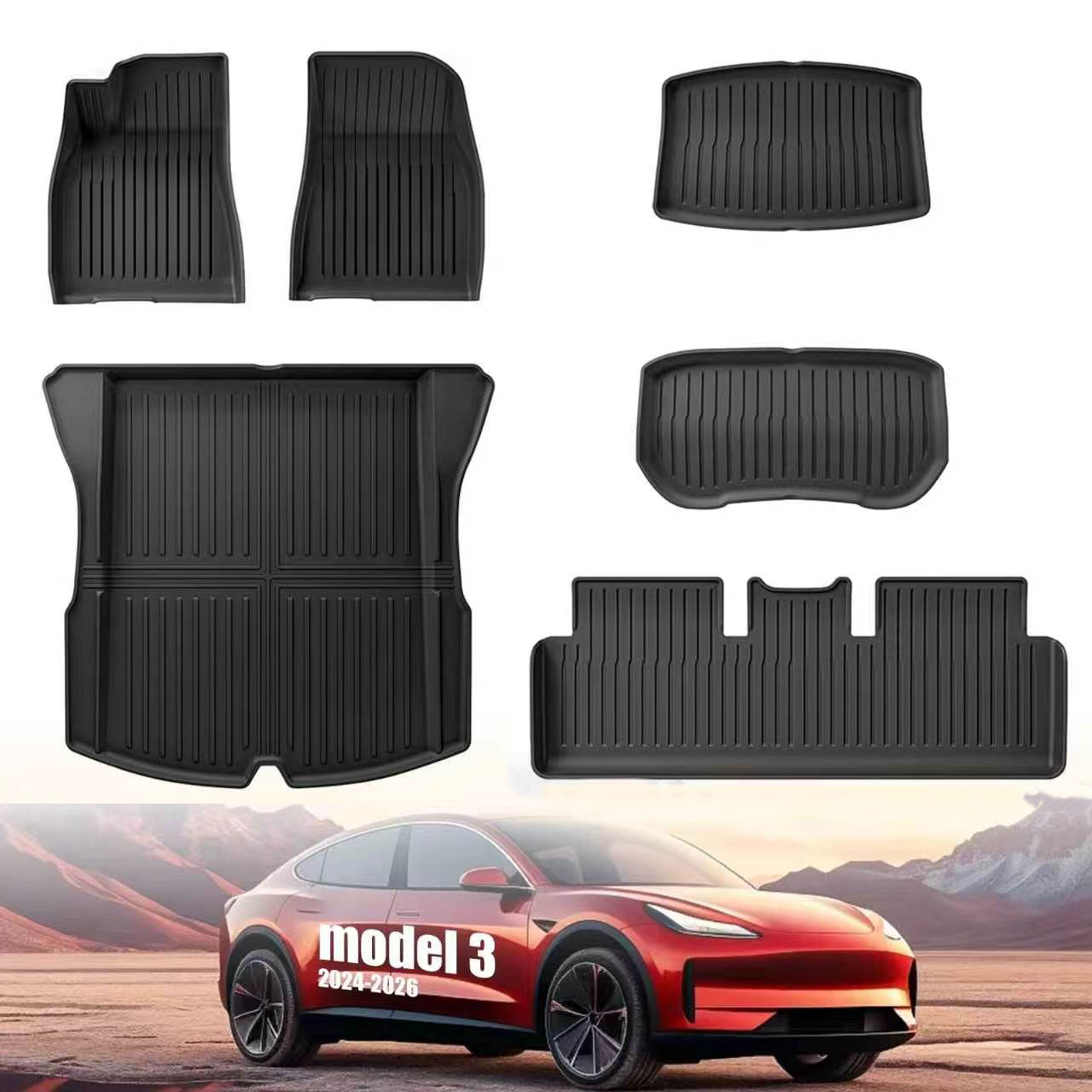 For 2024‑2026 Model 3 Highland - Car Floor Mat 评论和价格