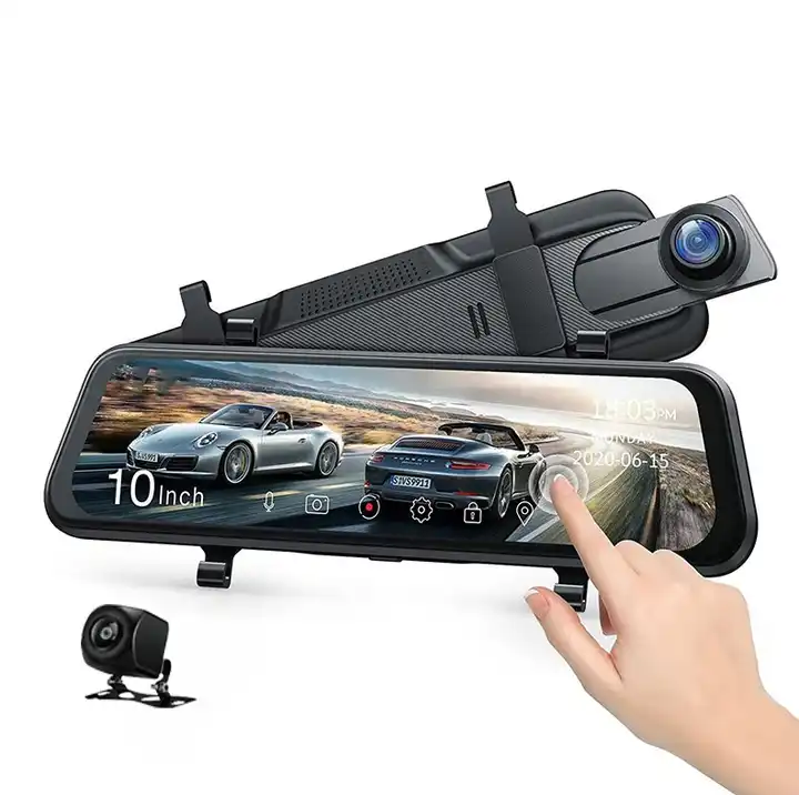 10'' Mirror Dash Cam Night Vis - Car Mirror 评论和价格