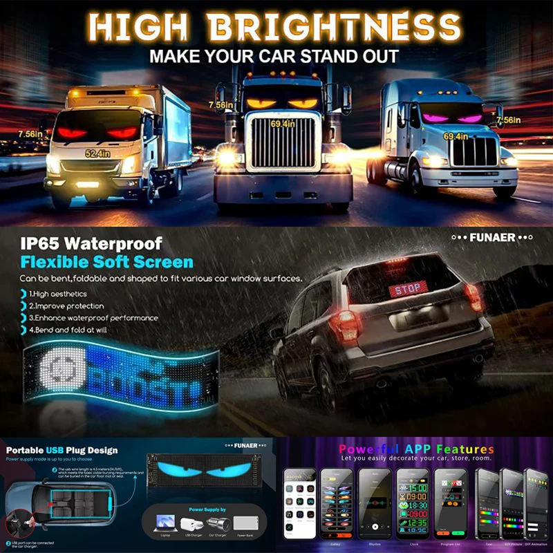 Led Display Truck Eye Car Sign - Car Led Light 评论和价格