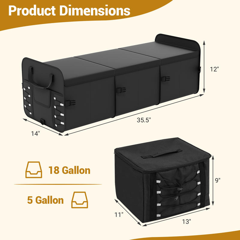 18 Gal Car Trunk Organizer wit - Car Organizer 评论和价格