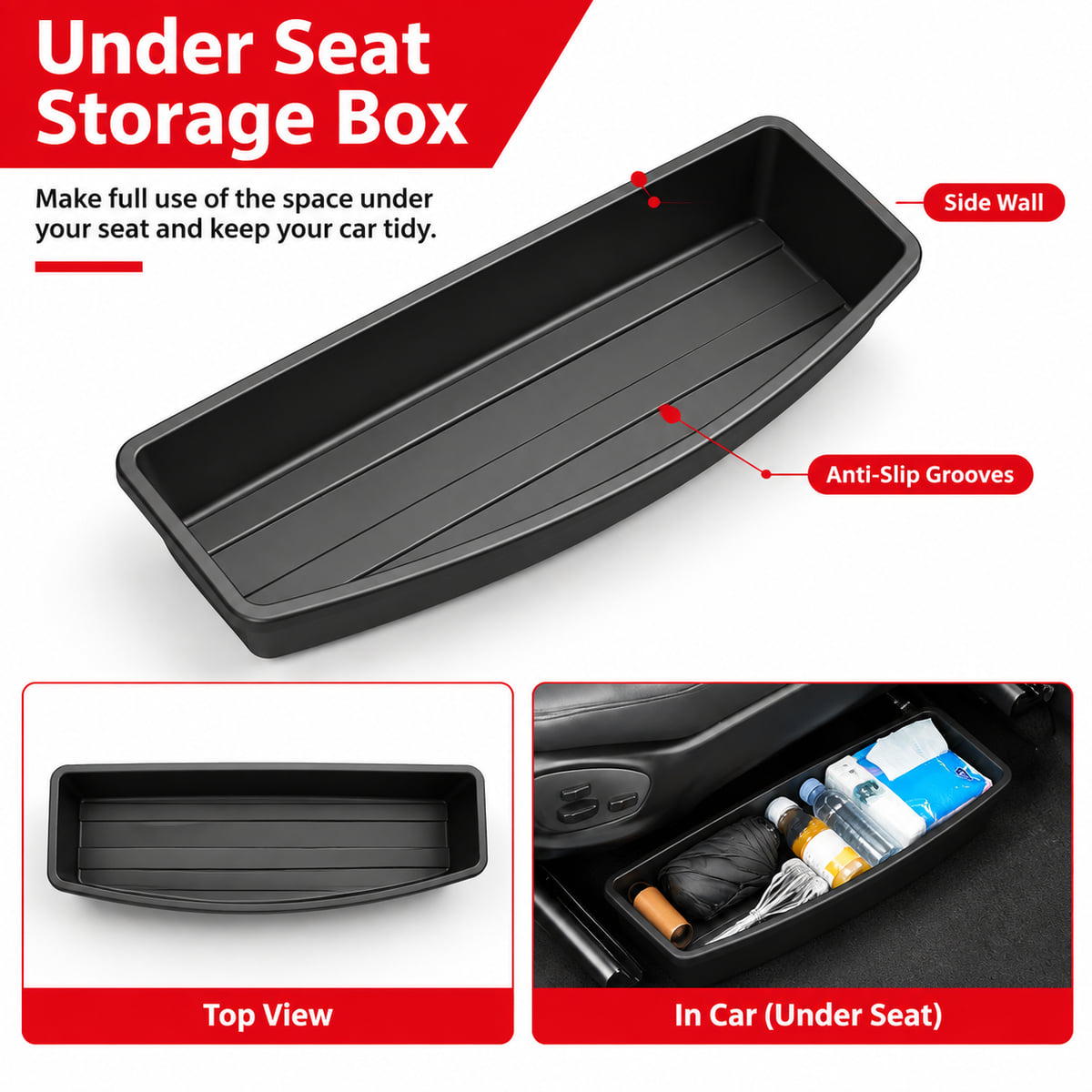 PINMOAP Under Seat Car Storage - Car Cable Organizer 评论和价格