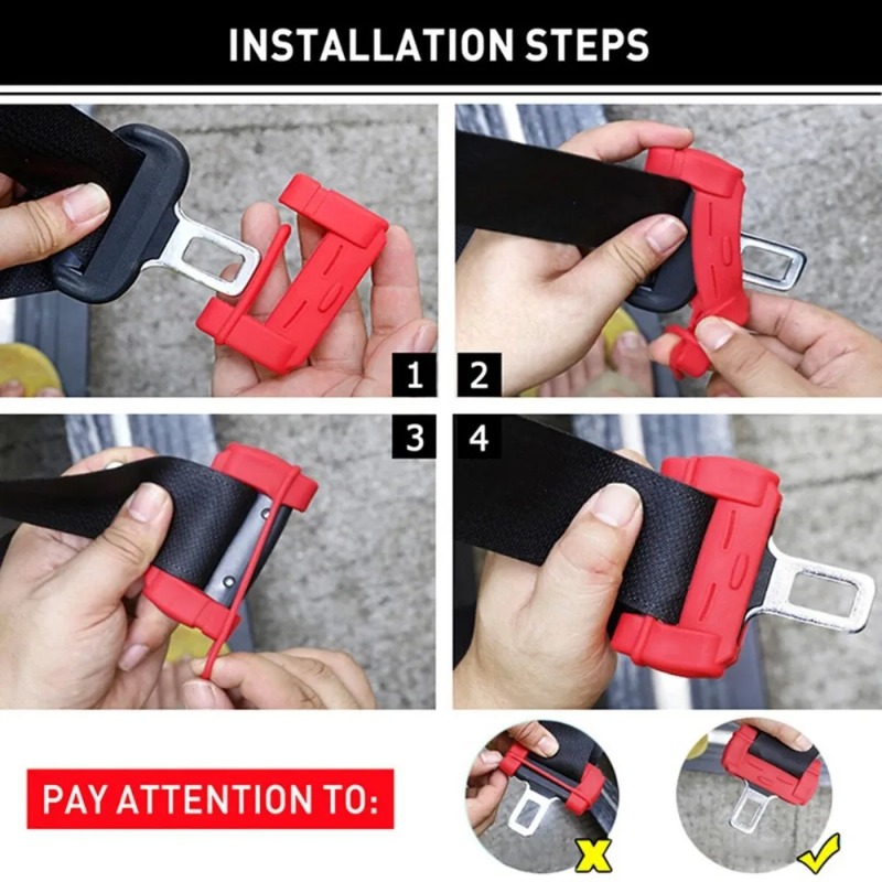 2pcs Car Seat Belt Clip Silico - Car Seat Cover 评论和价格