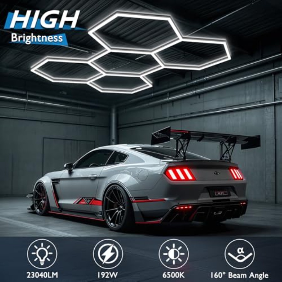 Hexagon Garage Lights, LED Hon - Car Led Light 评论和价格