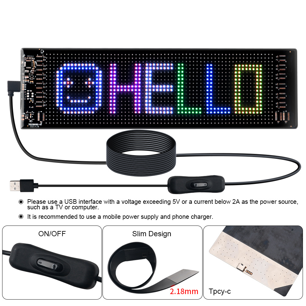 LED Matrix Pixel Panel Scrolli - Car Led Light 评论和价格