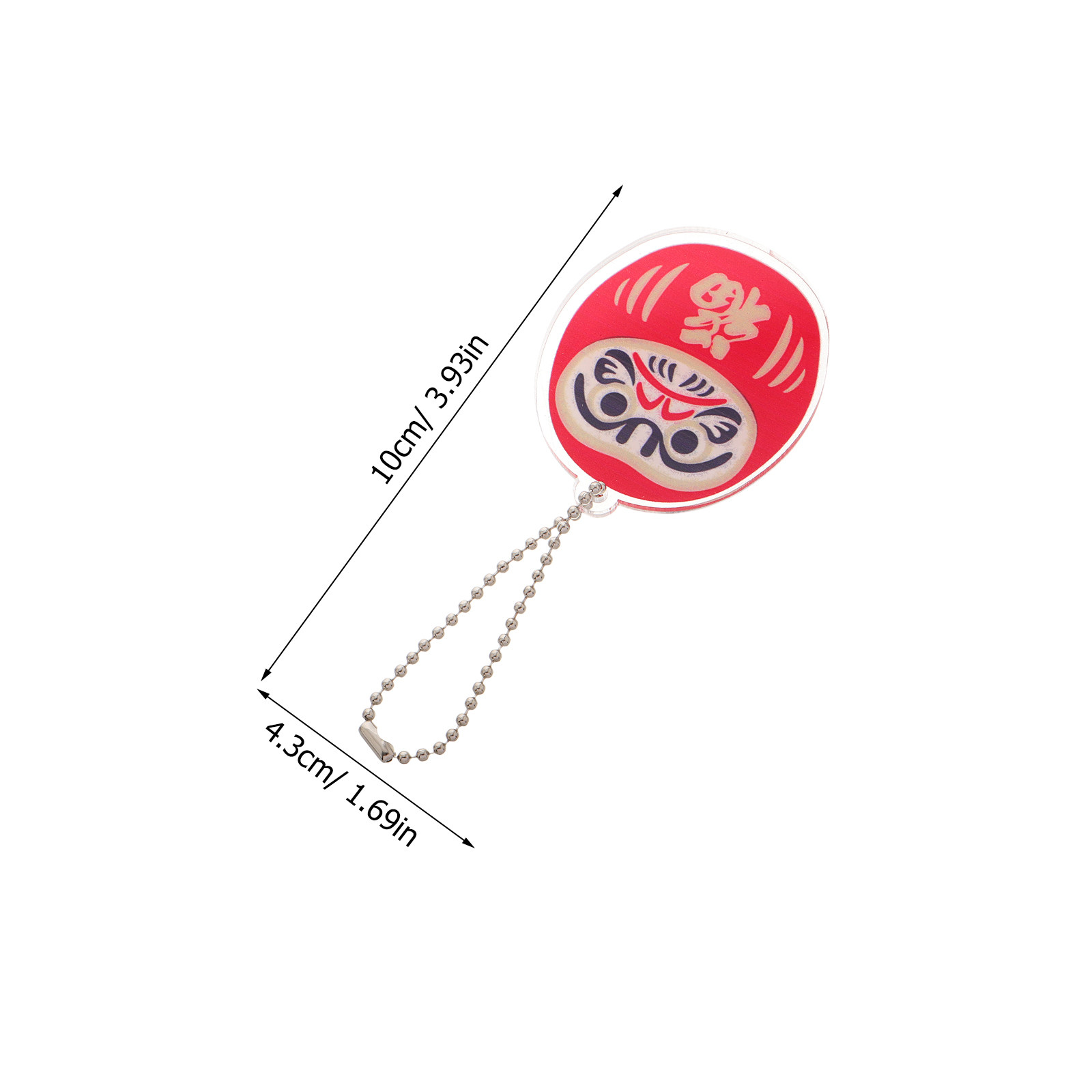 2Pcs Daruma Keychain Japanese  - Car Accessories Japanese 评论和价格