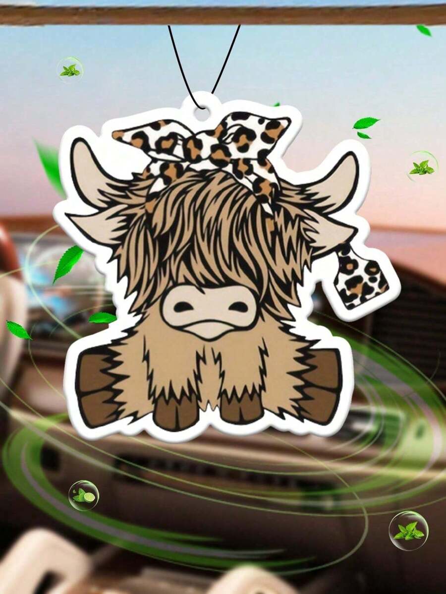 Cartoon Highland Cow Car Air F - Car Air Freshener 评论和价格