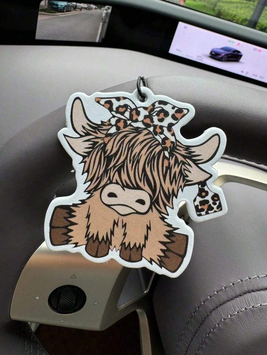 Cartoon Highland Cow Car Air F - Car Air Freshener 评论和价格