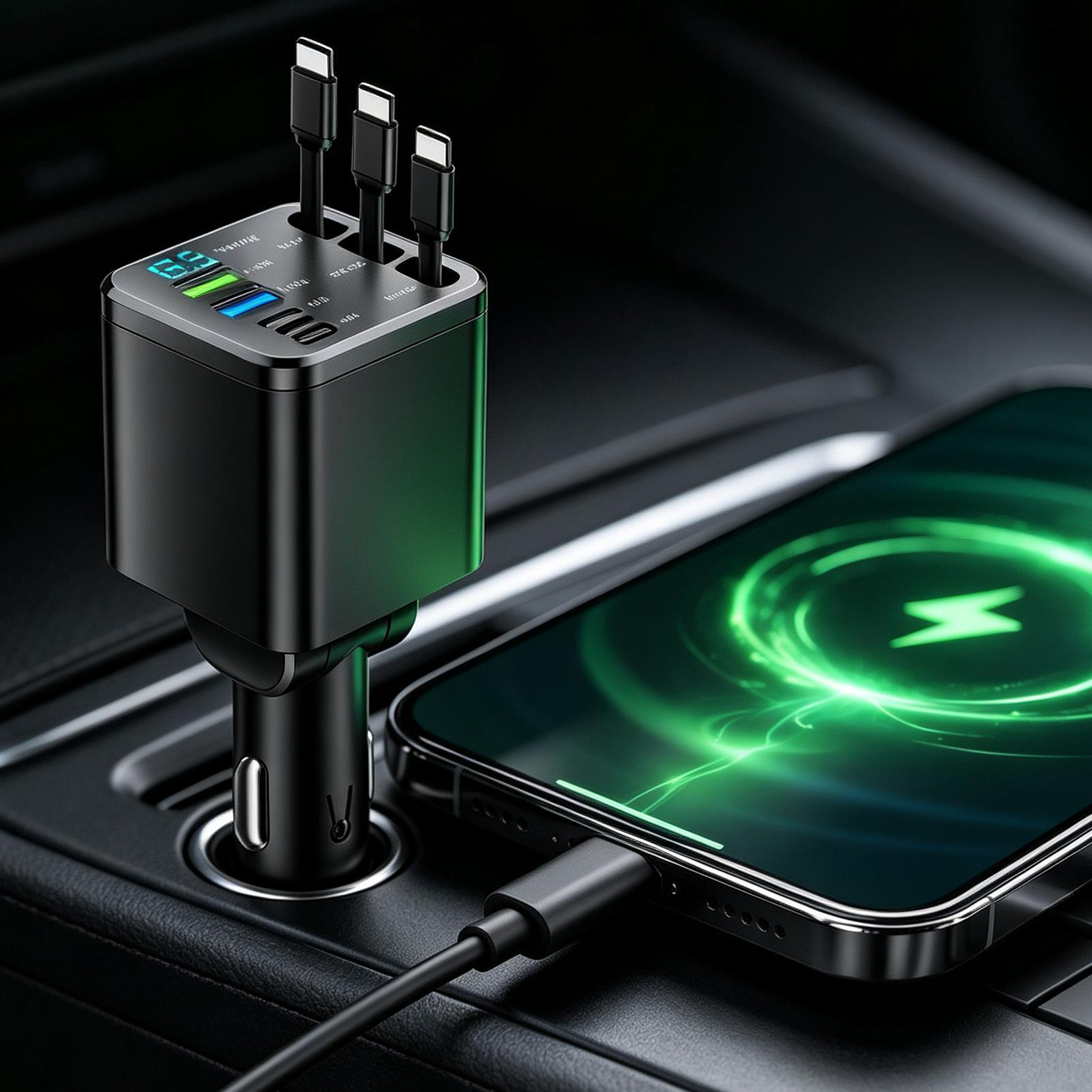 Retractable Charger For Car 10 - Car Charger 评论和价格