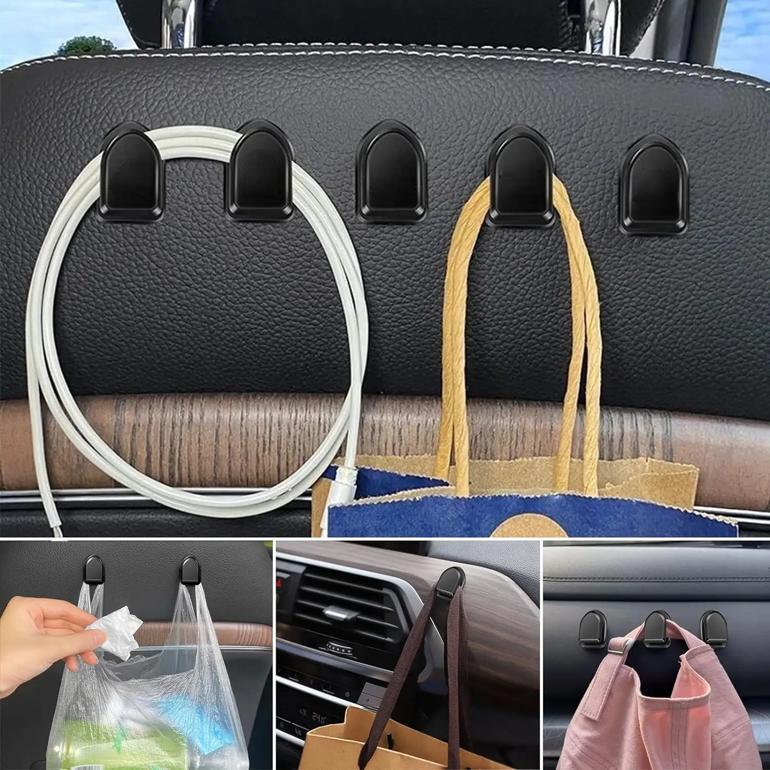 Mini Car Hooks Interior Storag - Car Cable Organizer 评论和价格